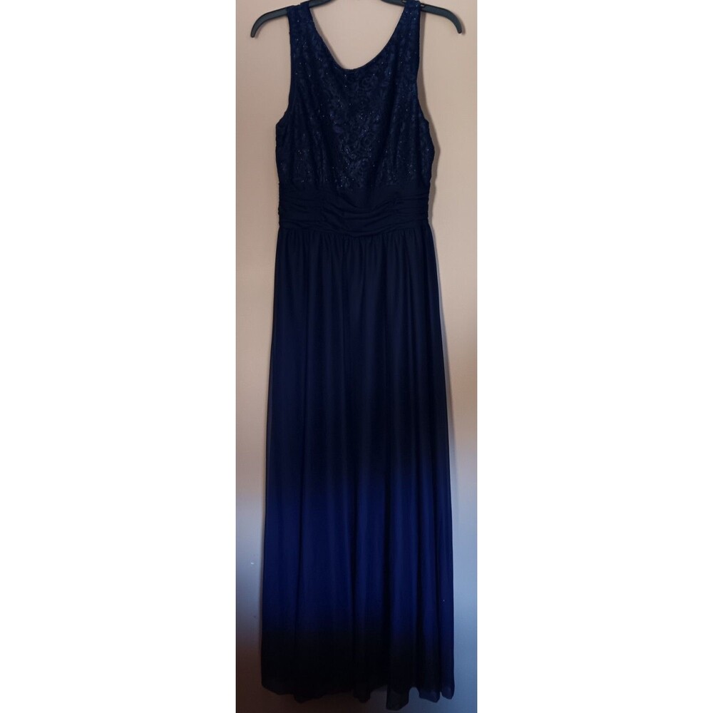 Dress New JH Evenings Blue Gown Size 12 with Lace Prom Wedding Mother Bride
